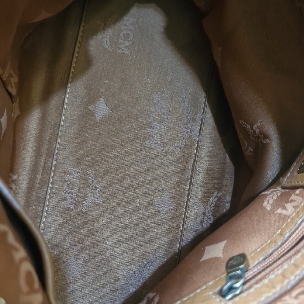 MCM Tan Leather Shoulder Bag - Picture 10 of 13